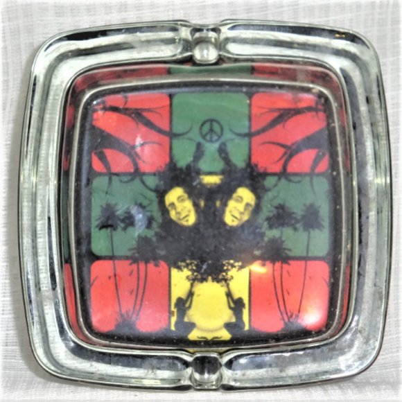 THICK Vintage BOB MARLEY Ashtray Vintage Reggae Music Vintage Ashtray - Picture 1 of 2